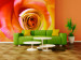 Wall Mural Desert Rose - Close-up of a Rose Flower in Energetic Colours 60330