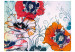 Wall Mural Delicate Floral Motif - Sketch of Colorful Flowers on Imaginary Background 60830 additionalThumb 1