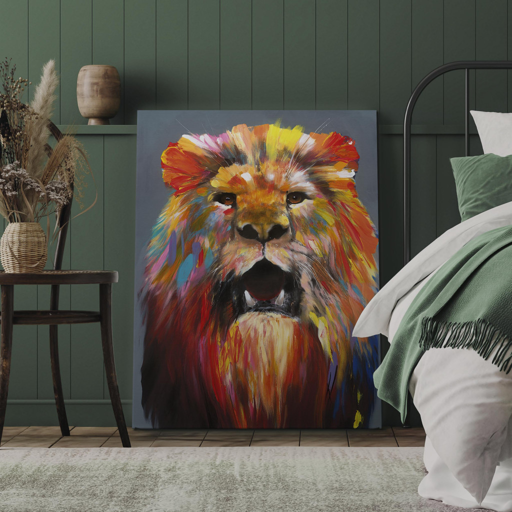 Schilderij  Katten: King Of Colours