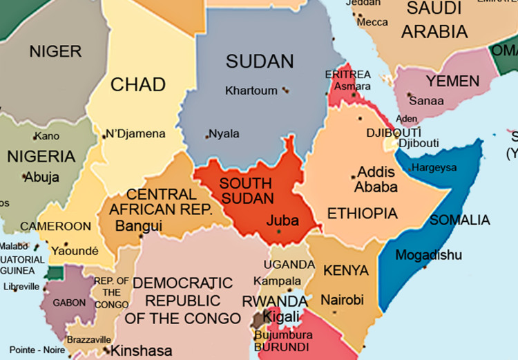 Wandbild Die Weltkarte auf einem Blick - bunte Grafiken mit Ländern und Städten 90230 additionalImage 4