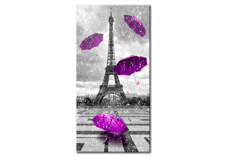 Bild auf Leinwand Paris: Purple Umbrellas 91930