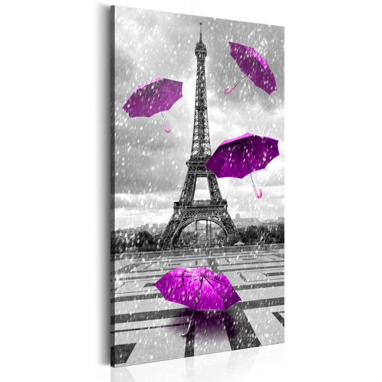 Bild auf Leinwand Paris: Purple Umbrellas 91930 additionalImage 2