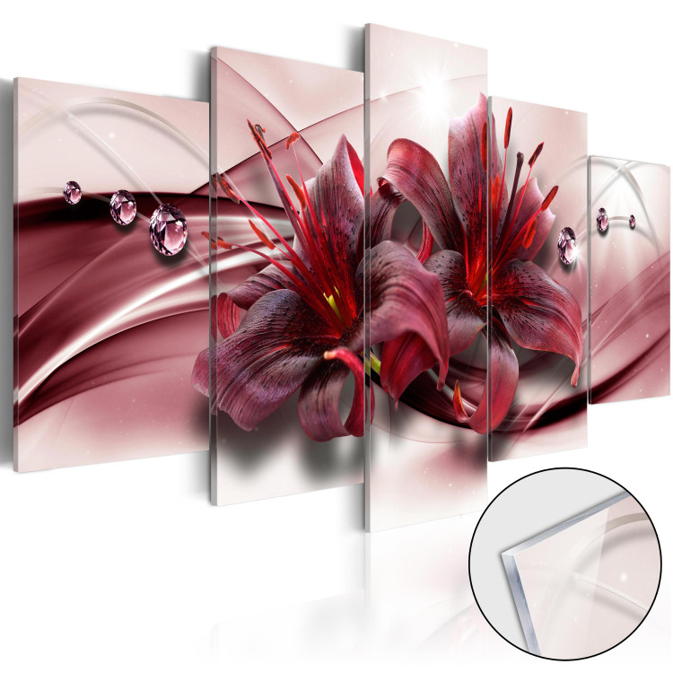Obraz na akrylu Różowa lilia [Glass]