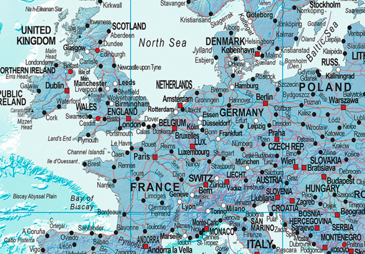 Ozdobna tablica korkowa Mapa świata: Błękitny świat [Mapa korkowa] 98030 additionalImage 5