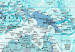 Ozdobna tablica korkowa Mapa świata: Błękitny świat [Mapa korkowa] 98030 additionalThumb 6
