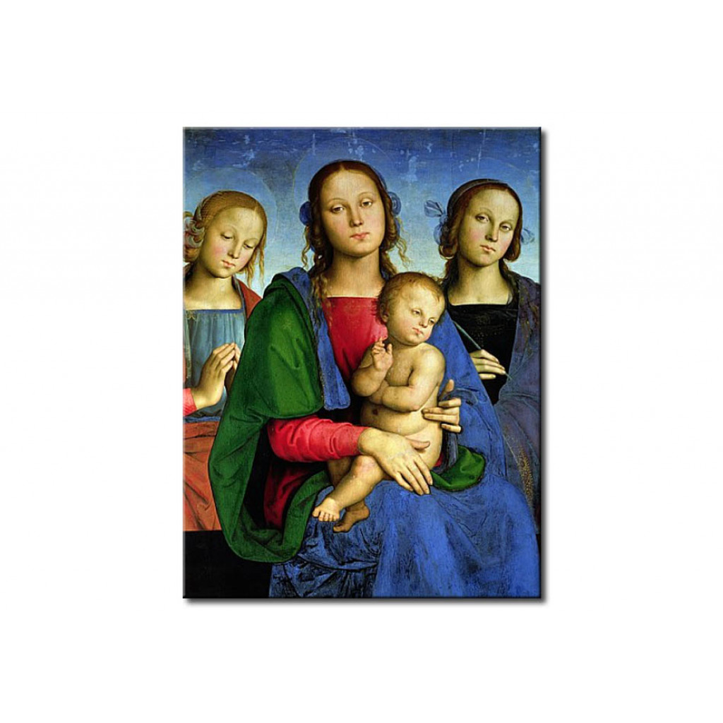 Schilderij  Pietro Perugino: Madonna And Child With St. Catherine And St. Rosa
