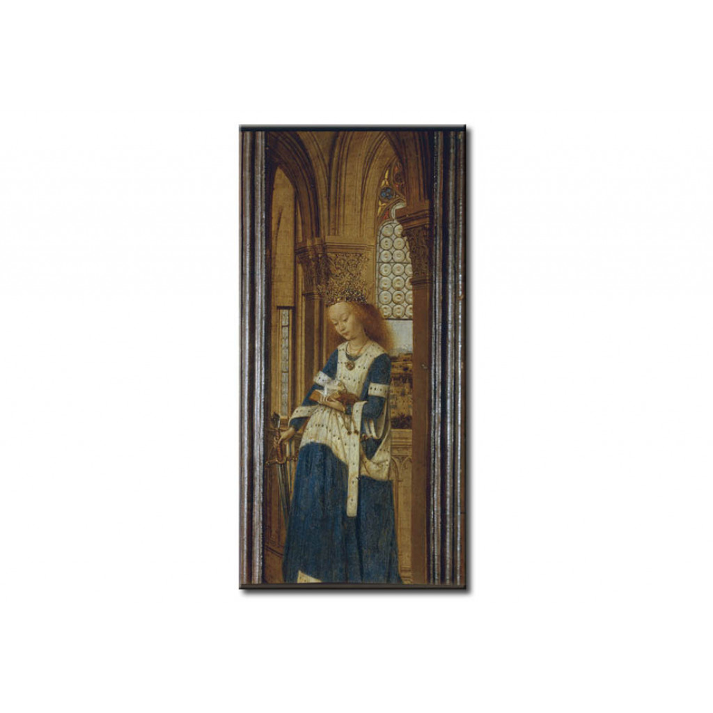 Schilderij  Jan Van Eyck: St. Catherine