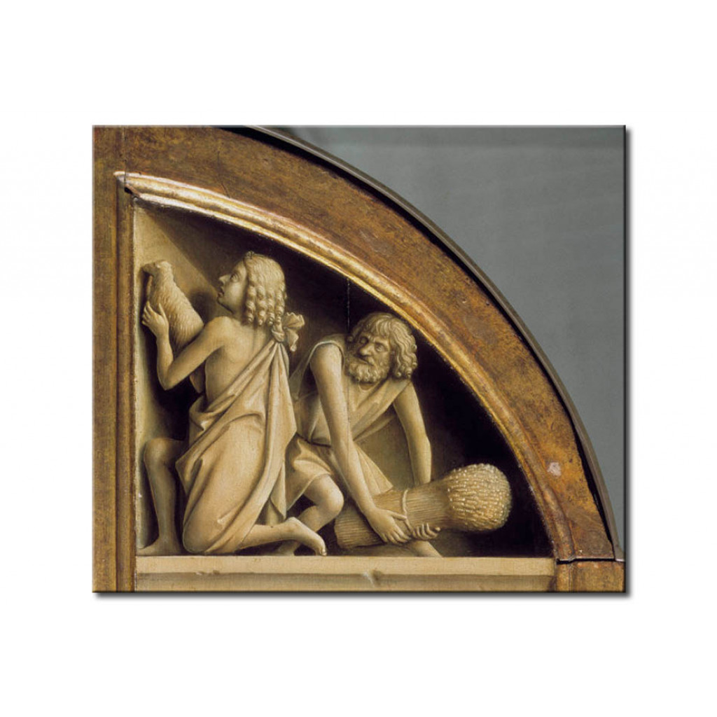 Schilderij  Jan Van Eyck: The Sacrifice Of Cain And Abel