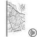 Obraz Ulice Amsterdamu - czarno-biała, linearna mapa holenderskiego miasta 116340 additionalThumb 6