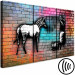 Bild auf Leinwand Zebra Wash - Graphic Street Art auf abstrakten, bunten Ziegelstein 118540 additionalThumb 6