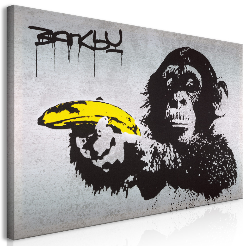 Schilderij Monkey With Banana Gun By Banksy II [Large Format]