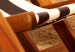 Obraz Drewniane leżaki plażowe w paski - fotografia na beżowym tle 135840 additionalThumb 5