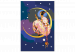 Obraz do malowania po numerach Rozgwieżdżona noc - kobieta na księżycu patrząca w lusterko 144140 additionalThumb 5