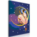 Obraz do malowania po numerach Rozgwieżdżona noc - kobieta na księżycu patrząca w lusterko 144140 additionalThumb 4