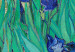 Round Canvas Irises by Vincent Van Gogh - Blue Flowers in the Meadow 148740 additionalThumb 2