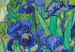 Round Canvas Irises by Vincent Van Gogh - Blue Flowers in the Meadow 148740 additionalThumb 4