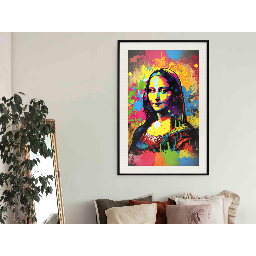 Cartaz Colorful Portrait - A Work Of Leonardo Da Vinci Generated By AI