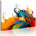 Tableau contemporain Tempête de couleurs (3 pièces) - Abstraction colorée sur fond blanc 47040 additionalThumb 2