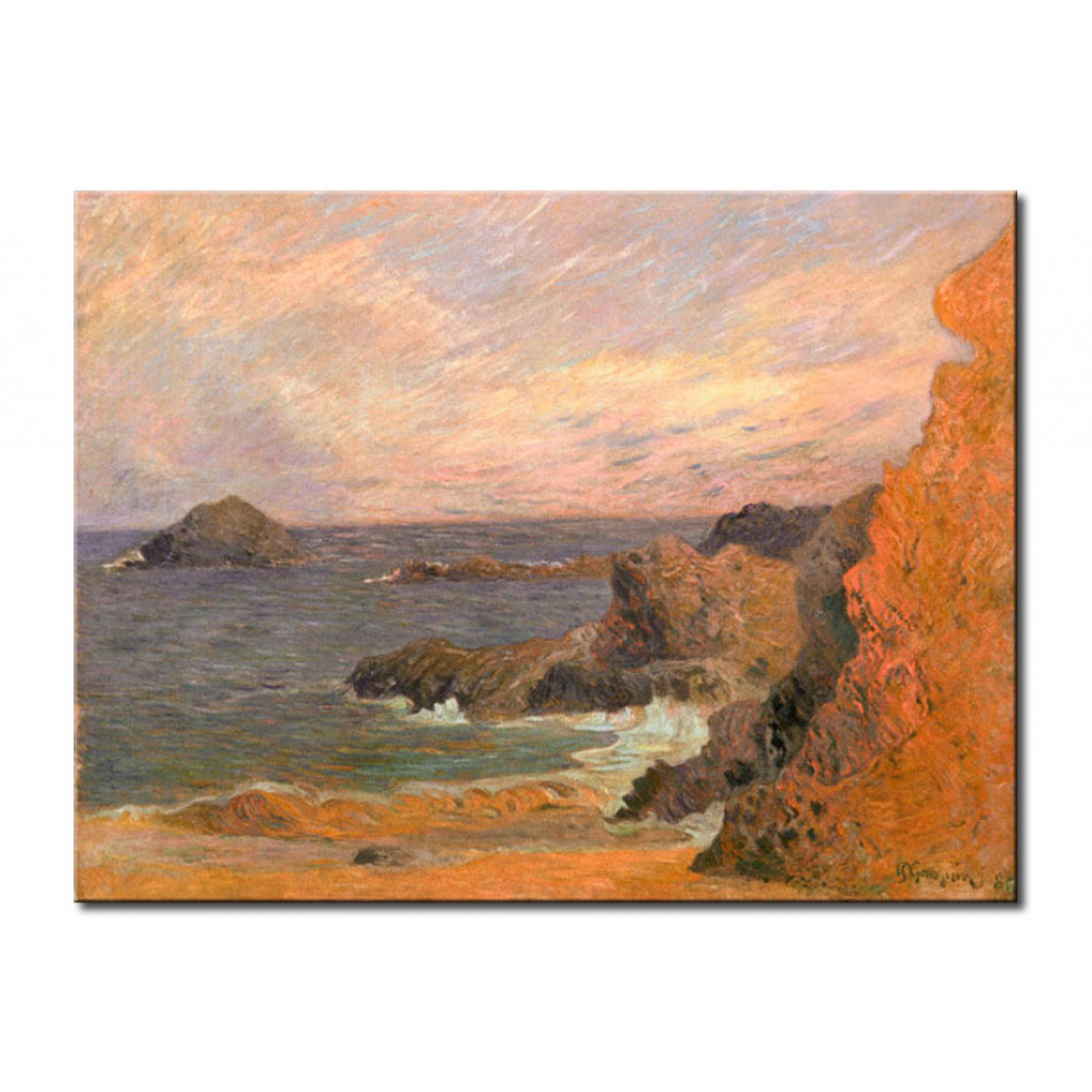 Schilderij  Paul Gauguin: Rochers Au Bord De La Mer