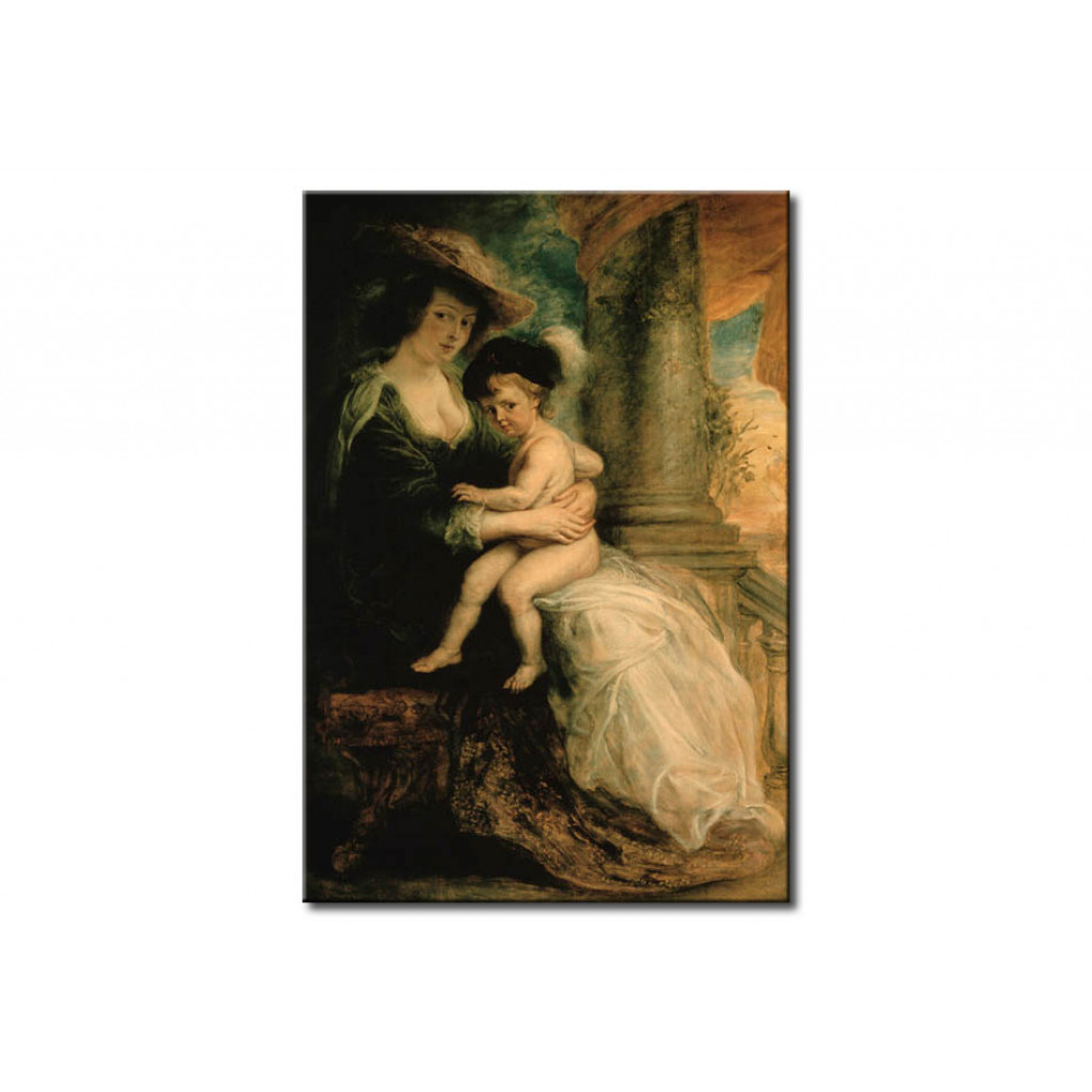 Schilderij  Peter Paul Rubens: Helene Fourment Mit Ihrem Erstgeborenen Sohn Frans