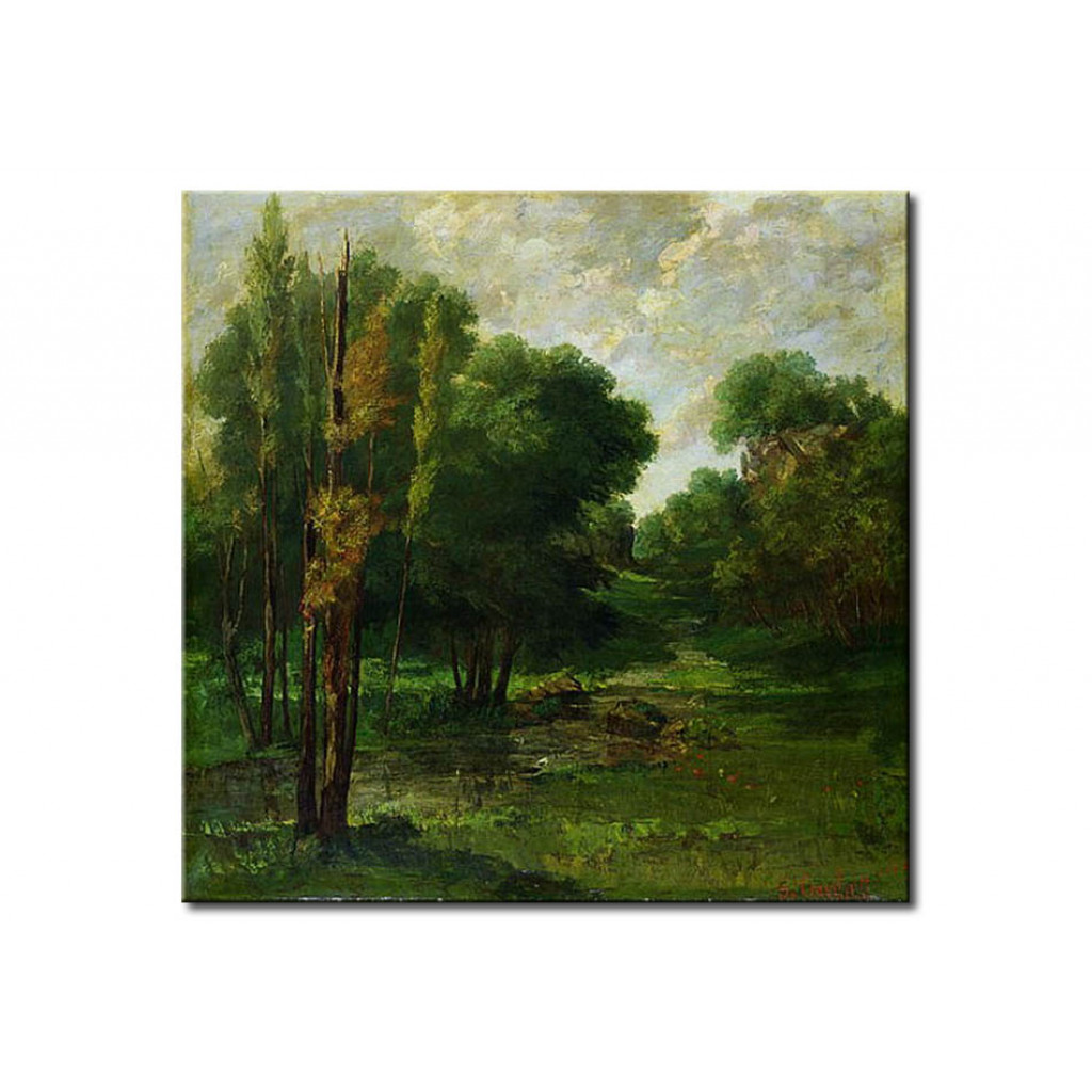 Schilderij  Gustave Courbet: Forest Landscape