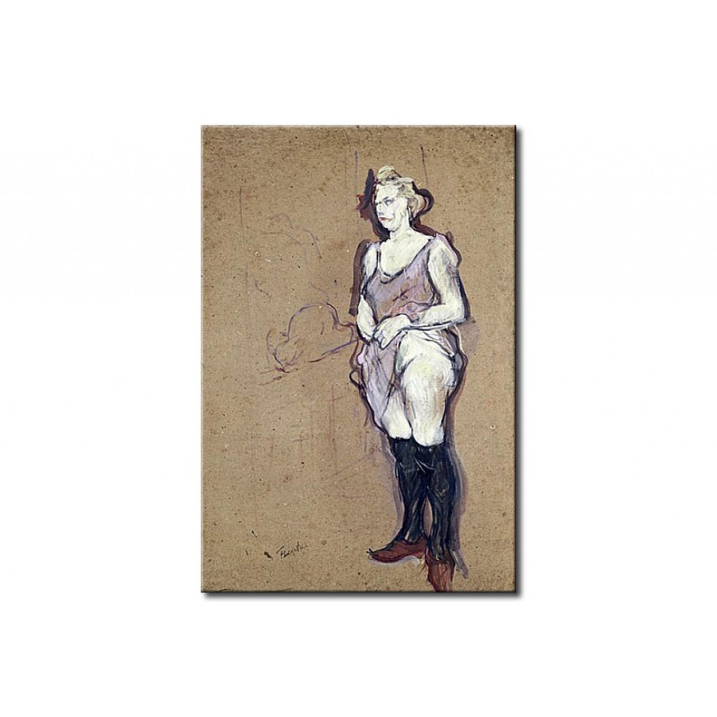Schilderij  Henri De Toulouse-Lautrec: The Medical Inspection: Blonde Prostitute