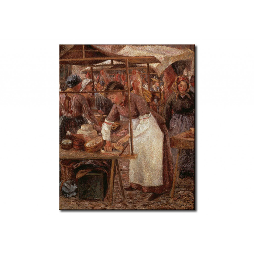 Schilderij  Camille Pissarro: The Butcher Lady