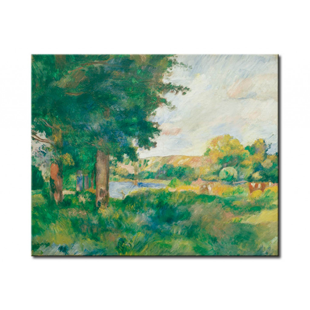 Schilderij  Pierre-Auguste Renoir: Paysage D'ile De France Aux Grands Arbres