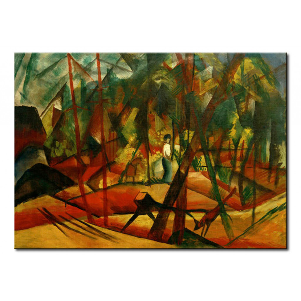 Schilderij  August Macke: Waldspaziergang