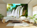 Wall Mural Beauty of Nature - Landscape of Waterfalls Flowing into a Stony Lake 60040