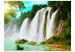 Fototapeta Piękno natury - pejzaż spływających wodospadów do kamiennego jeziora 60040 additionalThumb 1