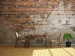 Wall Mural Old Walls - Background with Orange Brick Design and Wall Remnants 60940