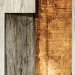 Fototapeta Drewniana tekstura - deseń szarych desek drewna z brązowym akcentem 61040 additionalThumb 3