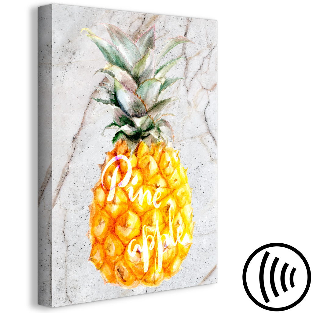 Schilderij  Minimalistische : Pineapple And Marble (1 Part) Vertical