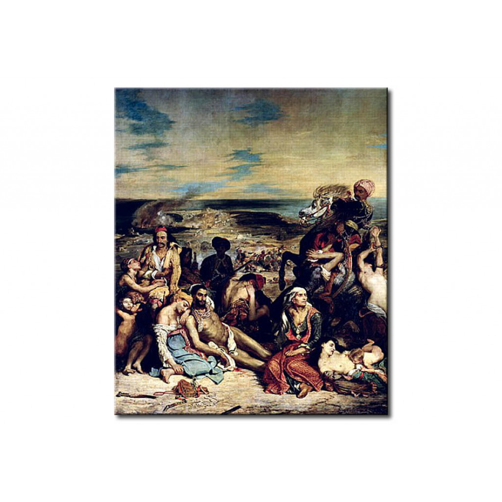 Schilderij  Eugène Delacroix: Scenes From The Massacre Of Chios