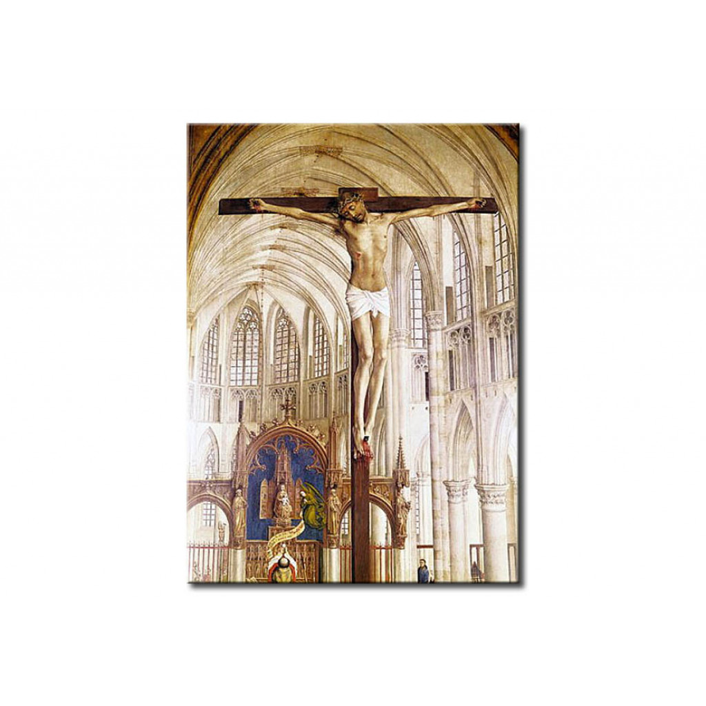 Schilderij  Rogier Van Der Weyden: The Seven Sacraments Altarpiece, Detail Of Christ On The Cross