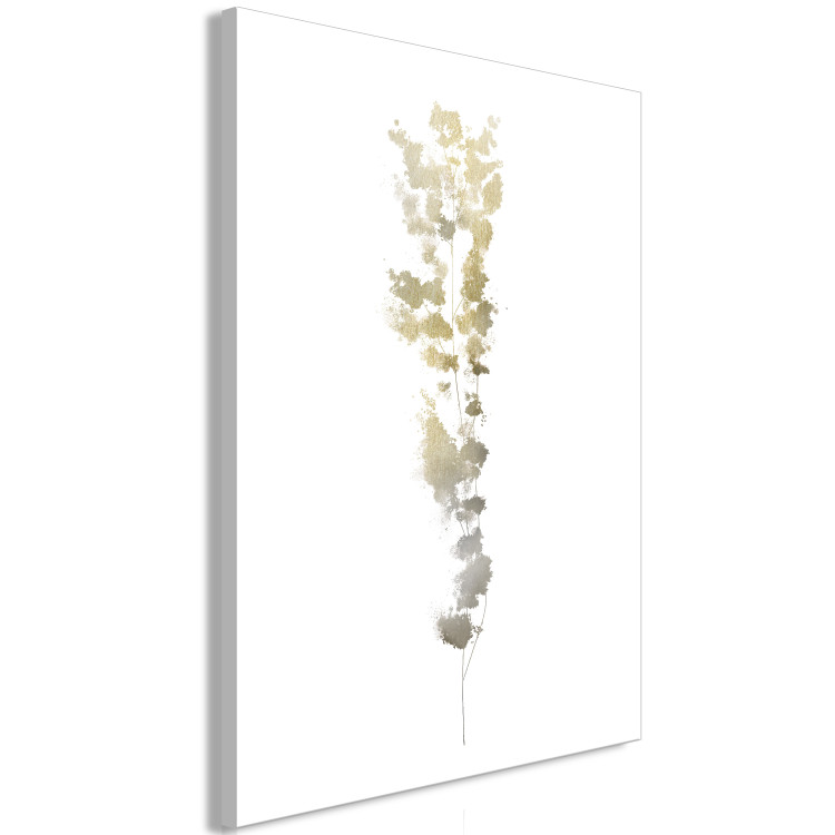 Obraz Smukła gałązka - nowoczesna abstrakcja w bieli z motywem roślinnym 125350 additionalImage 2