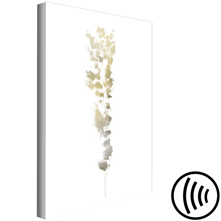 Obraz Smukła gałązka - nowoczesna abstrakcja w bieli z motywem roślinnym 125350 additionalImage 6