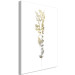 Obraz Smukła gałązka - nowoczesna abstrakcja w bieli z motywem roślinnym 125350 additionalThumb 2