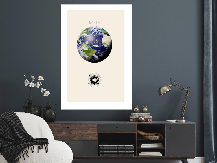 Wall Poster Earth - Green Planet and Abstract Composition With Solar System 146250 additionalImage 18
