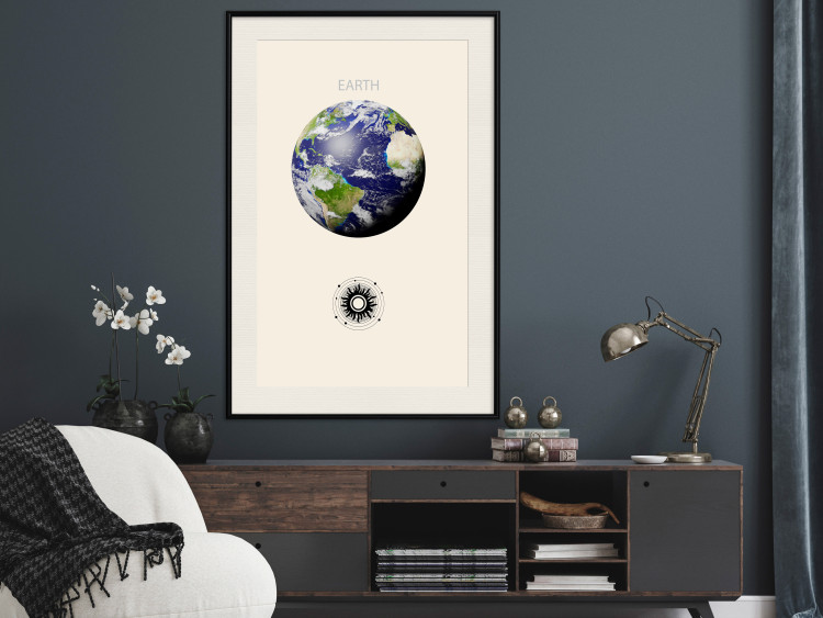 Wall Poster Earth - Green Planet and Abstract Composition With Solar System 146250 additionalImage 16