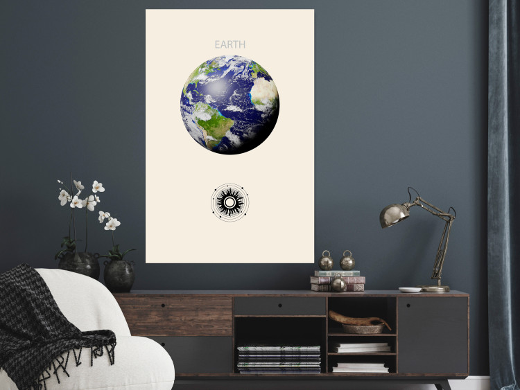 Wall Poster Earth - Green Planet and Abstract Composition With Solar System 146250 additionalImage 10