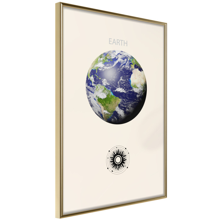 Wall Poster Earth - Green Planet and Abstract Composition With Solar System 146250 additionalImage 2