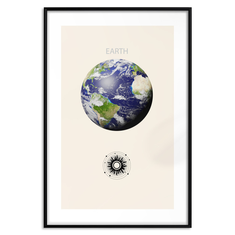Wall Poster Earth - Green Planet and Abstract Composition With Solar System 146250 additionalImage 24