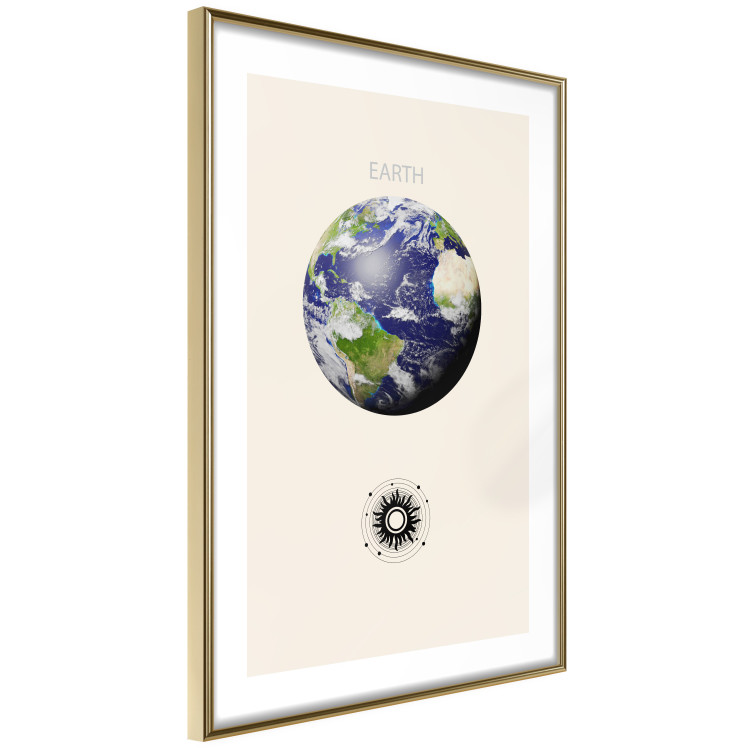Wall Poster Earth - Green Planet and Abstract Composition With Solar System 146250 additionalImage 11