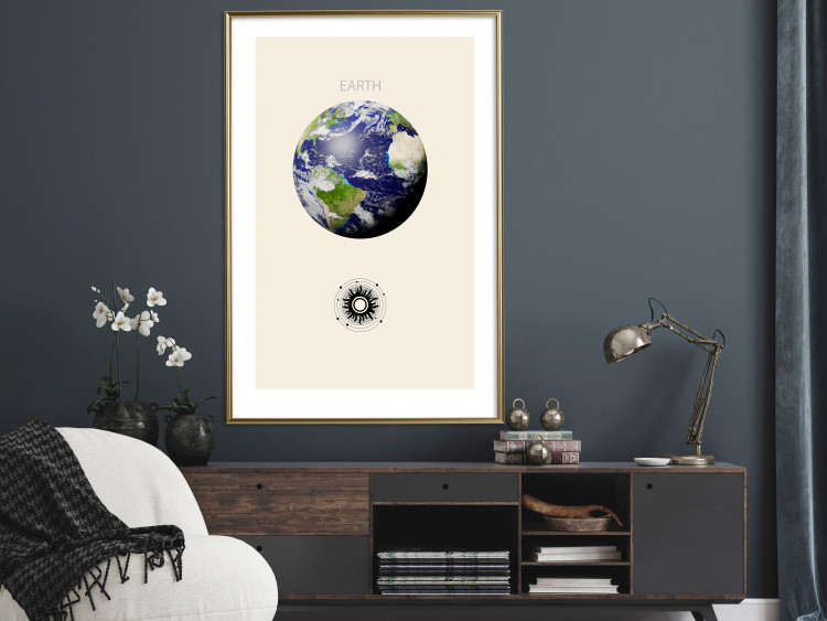 Wall Poster Earth - Green Planet and Abstract Composition With Solar System 146250 additionalImage 23