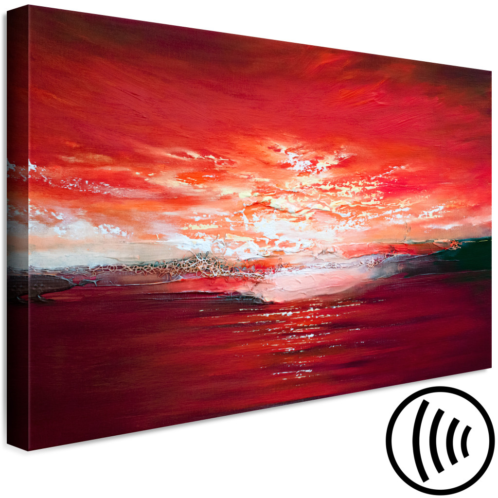 Obraz Zachód Słońca Nad Morzem - Abstrakcyjny Pejzaż Malowany Farbami