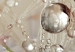 Obraz w kształcie koła Krople rosy - trawy i dmuchawiec w deszczu na stalowym tle 148750 additionalThumb 4