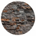 Round wallpaper Decorative Dark Sandstone - Natural Stone Tile Wall 149150 additionalThumb 1
