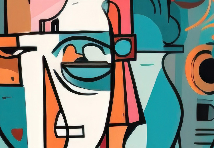 Póster Cubist Faces - Composition Created by Artificial Intelligence 151150 additionalImage 14